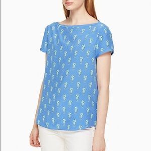 Kate Spade Seahorse Boatneck Top